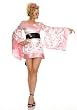 2Pc Geisha Girl Includes Off Shoulder Brocade Dress W/Obi Pink