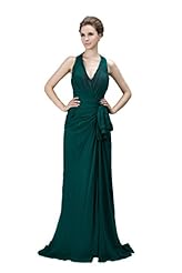 A-line V-neck Chiffon Pleated Bridesmaid Dress 