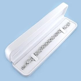 White Leatherette Bracelet Gift Box