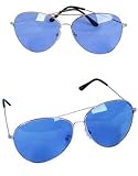 Blue Classic 51mm Color Aviator Sunglasses Chrome Frame 31JuVLfmoNL. SL160 Blue Classic 51mm Color Aviator Sunglasses Chrome Frame