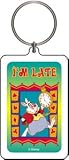  : Alice In Wonderland Rabbit I'm Late Lucite Keychain K-DIS-0099