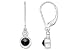 1/2 Carat Black and White Diamond 14K White Gold Earrings