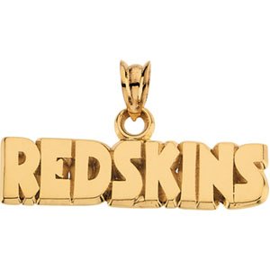 14K Yellow Gold Washington Redskins Pendant