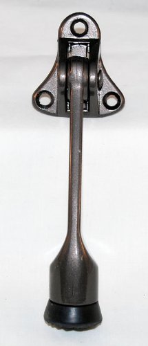 Door Stop Holder Solid Cast with Non Skid Rubber Foot Antique Bronze Finish
