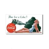 31JugZ375ML. SL160  Coca Cola Now For A Coke Metal Sign