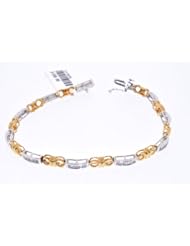 14K Two Tone Gold Diamond Bracelet