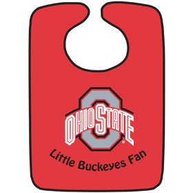 Ohio State 2-Tone Snap Baby Bib