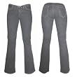 8&9 "IMHOTEP" Classic 5 Pocket Charcoal Denim Jeans by Eight & Nine Designs Flare Moderate Low Rise SALE!