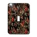 Lee Hiller Designs Holidays Christmas - Christmas Male and Female Cardinals, Mistletoe on Black - Li