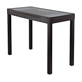 Winsome Wood Darrel Computer Desk with Glass Top