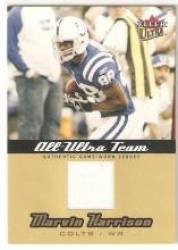 2005 Ultra All-Ultra Team Jerseys Gold #MH Marvin Harrison - Indianapolis Colts (Piece of Authentic Game-Worn Jersey) (Football Cards)