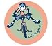 LIFE IS GOOD COAST MOUNTAIN BIKE ROUND STICKERS (PACK OF 2) PERFECT FOR SPREADING CHEER AND OPTIMISM!