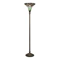Peacock-Accented Torchiere Lamp