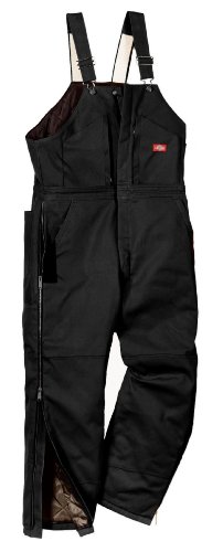 Dickies Men's Insulated Bib Overall, Black, Large-Regular