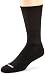Feetures Men's Diabetic Light Cushion Crew Socks, Large (Men's 9-12 / Women's 10-13), Black