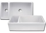 Kitchen Apron Sink by Whitehaus - WHQDB542 in Biscuit
