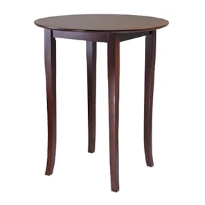 Winsome Fiona Round High Pub Table in Antique Walnut Finish Winsome Fiona Round High Pub Table in Antique Walnut Finish