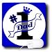 Janna Salak Fathers Day Gifts - Number One Dad Blue - Mouse Pads