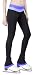 Ice Figure Skating Dress Practice Pants 2-Tone Waistband Purple - Adult Small