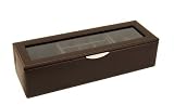 Brown & Green Stripe Hampton Watch & Cufflink Box By Dulwich