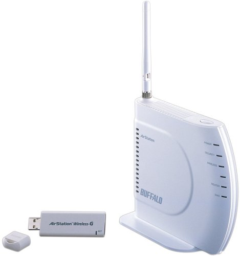 BUFFALO AirStation g/b 無線LAN BroadBandルータ USB2.0用 無線子機セットモデル WHR-G/U