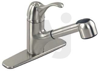Gerber Allerton Series 40485SS Single Handle Kitchen Pull-Out Faucet with 8-1 2 Spout... by Gerber