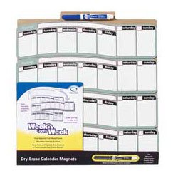 Dry-Erase Calendar Magnets,with Dry Erase Marker, 14-1/2"x14" (QRT12707032Q) Category: Wall Calendars