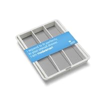 Madesmart 2 by 16 by 13-1/4 to 21-1/4-Inch Expandable Utensil Tray, White