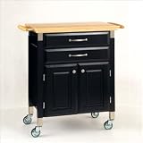 Dolly Madison Prep And Serve Kitchen Cart-Black