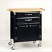 Kitchen & Housewares : Dolly Madison Prep And Serve Kitchen Cart-Black