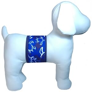 PlayaPup UV Protective Belly Band in Tuga Blue, Medium