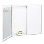 Quartet Conference Room Cabinet with Porcelain Writing Surface, 4 x 4 Feet, Gray Laminate Finish (868)