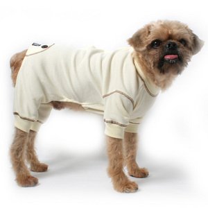 Cream Cozy Thermal Dog Pajamas-S-