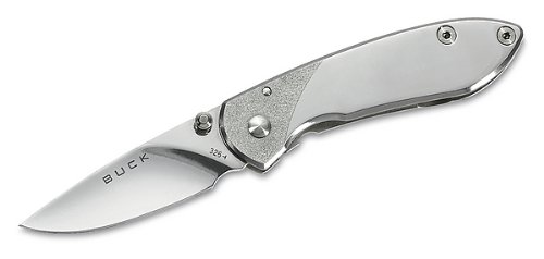 Buck Mini-Einhandmesser Scholar, Stahl 440 A, Edelstahl-Heft