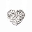 14k White Gold & Pave' Diamond Heart Pendant (0.60ctw)