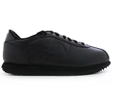 Nike - Nike Cortez Basic Leather Low Top Black Sneaker Casual Men's Walking Shoes Streetwear.
