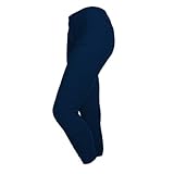 Solid Navy Blue Spandex Leggings for Girls, Youth Sizes