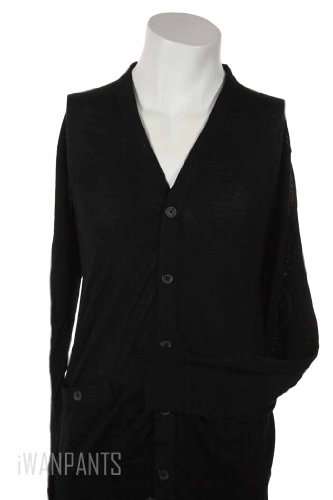 Perry Ellis Black Cardigan Sweater