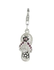 Oscaro Charms 925 Sterling Silver Flip Flop Click-on Charm Lobster Clasp for Thomas Sabo Style Bracelets and Necklace