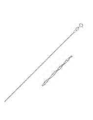 1.5mm 14K White Gold Singapore Chain
