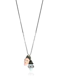 Betsey Johnson "Film Noir" Multi-Skull Pendant Necklace