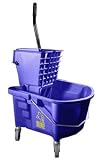 Blue Continental 26 Quart Splash Guard Side-Press Wringer and Mop Bucket