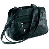 Maxam Brand Genuine Lambskin Black Leather Handbag