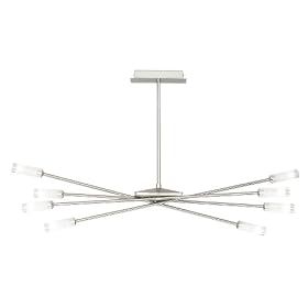 Eglo 83329A Bix, Nickel-Frosted, 8-Light Ceiling Light Fixture by Eglo