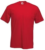 Fruit of the Loom plain t-shirt Red XL (44 - 46 inch chest)