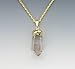 Gold Plate Quartz Point Pendant