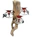 "Drifter" Hummingbird Feeder - Driftwood with Clear Glass Feeding Stations