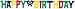 Primary Happy Birthday Letter Banner 4 3/4ft