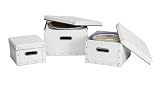 Cargo Moderne Dinnerware Storage Boxes, Set of 3, White Reviews
