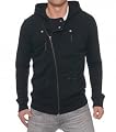 Diesel Men's Asymmetrical Zip Sweatshirt,Black,Large